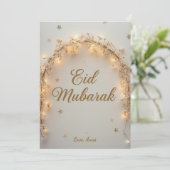Persoonlijke Eid Mubarak  Feestdagenkaart (Staand voorkant)