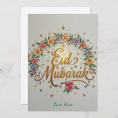 Persoonlijke Eid Mubarak kaart (Voorkant / Achterkant)