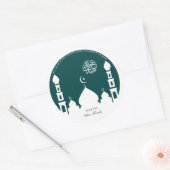 Persoonlijke Eid Mubarak-Sticker Ronde Sticker (Envelop)
