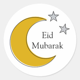 Persoonlijke Eid Mubarak-stickers Ronde Sticker