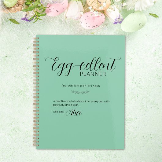 Persoonlijke "Eier-uitstekende" Pasen Konijn Plann Planner