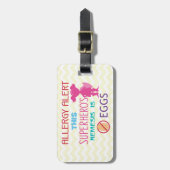 Persoonlijke Eierallergie Superheld Waarschuwing Bagagelabel (Voorkant verticaal)