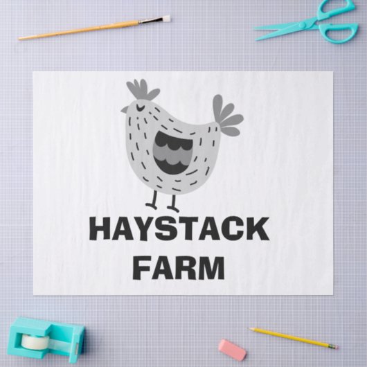 Persoonlijke eierboerderijnaam tissuepapier (Craft)