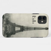 Persoonlijke Eiffel Tower Paris iPhone Case (Achterkant (horizontaal))