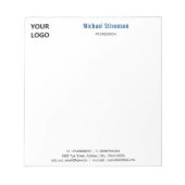 Persoonlijke eigen ontwerp tekst en logo notitiebl notitieblok (Voorkant)