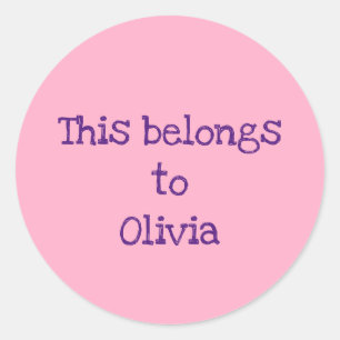 Persoonlijke eigenschapstickers ronde sticker