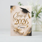 Persoonlijke eindexamennaamkaart klas 2026 (Staand voorkant)