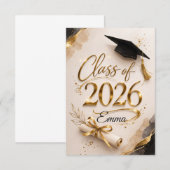Persoonlijke eindexamennaamkaart klas 2026 (Voorkant / Achterkant)