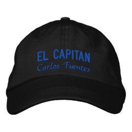 Persoonlijke El Capitan Spaanse Blauwe Visvangst Geborduurde Pet