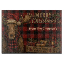 Persoonlijke Eland Kerst Glas Snijplank