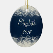 Persoonlijke elastische kant en parels keramisch ornament (Rechts)