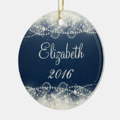 Persoonlijke elastische kant en parels keramisch ornament (Links)