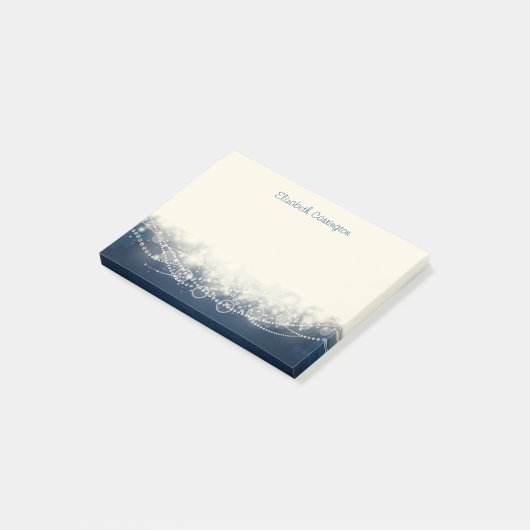 Persoonlijke elastische kant en parels post-it® notes (Schuin)