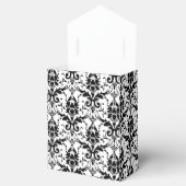 Persoonlijke Elegant Black en White Damask Bedankdoosjes (Geopend)