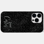 Persoonlijke Elegant Black Leopard Case-Mate iPhone Case (Achterkant (horizontaal))