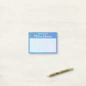 Persoonlijke Elegant Blue Marked Art Post-it® Notes (Op bureau)
