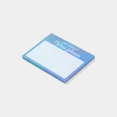 Persoonlijke Elegant Blue Marked Art Post-it® Notes (Schuin)
