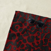 Persoonlijke Elegant Dark Red Leopard Strandlaken (In situ)