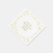 Persoonlijke Elegant Gold Dust Confetti Servet (Hoek)