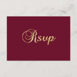Persoonlijke Elegant Herfst Burgundy RSVP Wedding