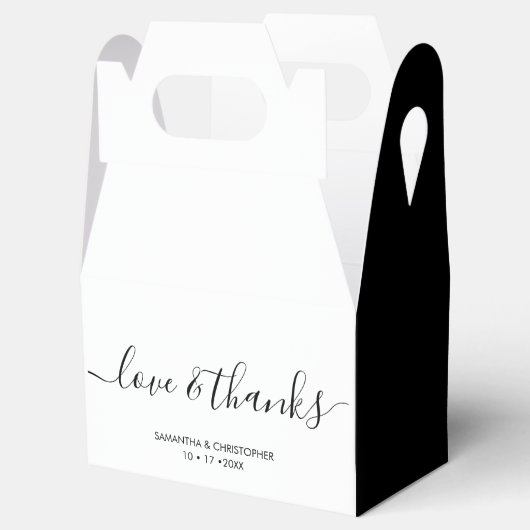 Persoonlijke Elegant Love and Bedankt Wedding Bedankdoosjes (Geopend)