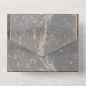 Persoonlijke Elegant Marble All In One Uitnodiging (Achterkant)
