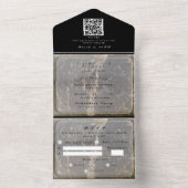 Persoonlijke Elegant Marble All In One Uitnodiging (Binnen)