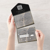 Persoonlijke Elegant Marble All In One Uitnodiging (Afscheurbaar)