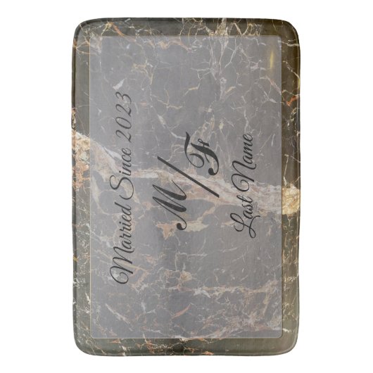 Persoonlijke Elegant Marble Badmat (Voorkant Verticaal)