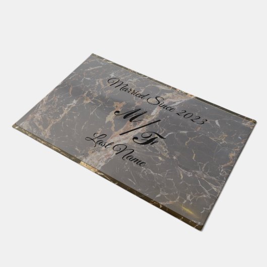 Persoonlijke Elegant Marble Deurmat (Schuin)