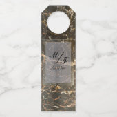 Persoonlijke Elegant Marble Flessenhanger (Voorkant)