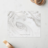Persoonlijke Elegant Marble Pattern-kaart Notitiekaartje (Voorkant / Achterkant in situ)