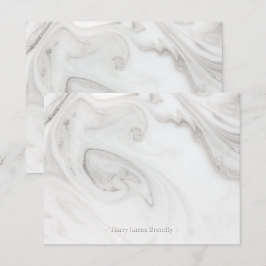 Persoonlijke Elegant Marble Pattern-kaart Notitiekaartje (Voorkant / Achterkant)