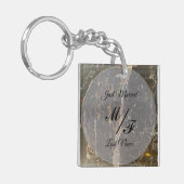 Persoonlijke Elegant Marble Sleutelhanger (Voorkant Links)
