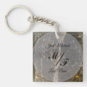 Persoonlijke Elegant Marble Sleutelhanger (Voorkant)