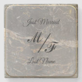 Persoonlijke Elegant Marble Stenen Onderzetter (Voorkant)