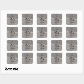 Persoonlijke Elegant Marble Vierkante Sticker (Vel)