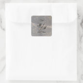 Persoonlijke Elegant Marble Vierkante Sticker (Tas)