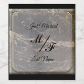 Persoonlijke Elegant Marble Wijn Etiket (Enkel label)