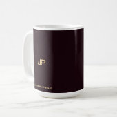 Persoonlijke Elegant Monogram Klassieke Sjabloon Koffiemok (Voorkant links)