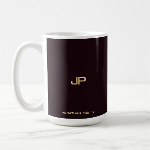 Persoonlijke Elegant Monogram Klassieke Sjabloon Koffiemok