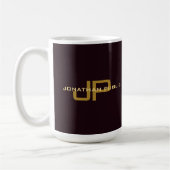 Persoonlijke Elegant Monogram Trendy Sjabloon Koffiemok (Links)