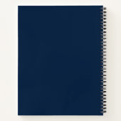 Persoonlijke Elegant Navy Blue Gratitude Notitieboek (Achterkant)
