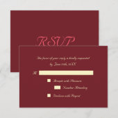 Persoonlijke Elegant Party RSVP-uitnodigingskaart RSVP Kaartje (Voorkant / Achterkant)