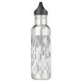 Persoonlijke Elegant Silver Grey Diamond Luxury Waterfles (Links)