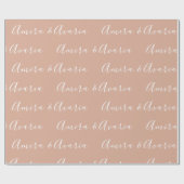 Persoonlijke Elegant Terracotta Name Modern Wrappi Cadeaupapier (Vlak)