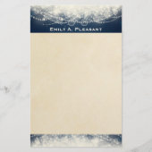 Persoonlijke elegante Abstracte kant en parels Briefpapier (Voorkant)