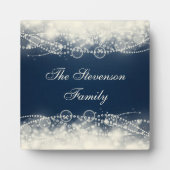 Persoonlijke elegante Abstracte kant en parels Fotoplaat (Voorkant)