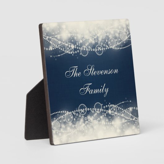 Persoonlijke elegante Abstracte kant en parels Fotoplaat (Voorkant)