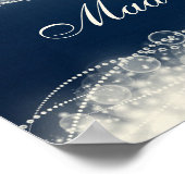 Persoonlijke elegante Abstracte kant en parels Poster (Hoek)